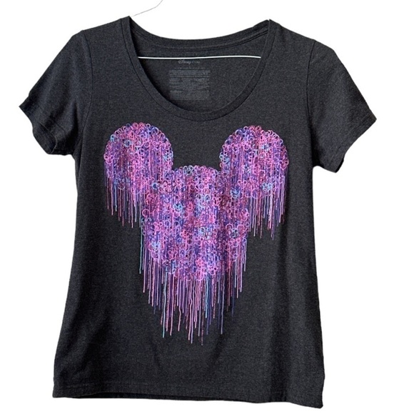❤️ Disney Gray Melting Mickeys T shirt Size L ❤️ - Picture 1 of 6